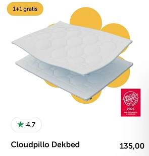Cloudpillo dekbedden 1+1
