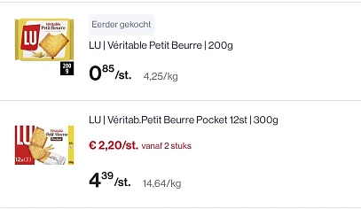 Lu petit beurre koekjes -50%