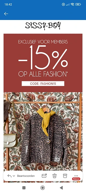 Sissy boy: -15% op fashion