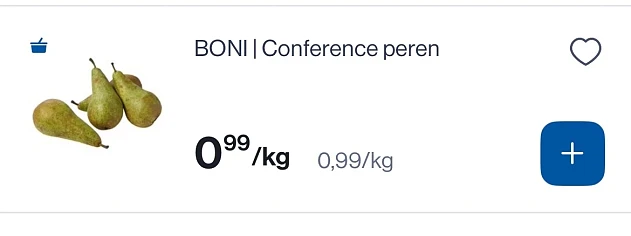 Boni Conference peren voor 0,99€/kg