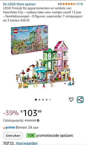 Lego Friends Heartlake City appartementen en winkels (42670)