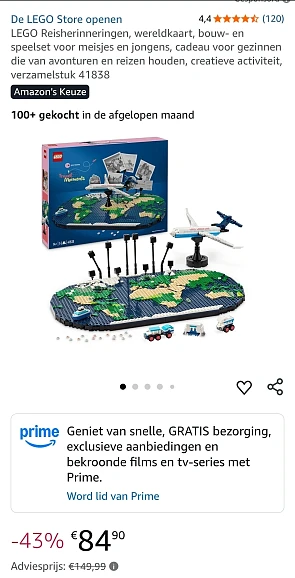 LEGO 41838 Travel Moments 43% goedkoper
