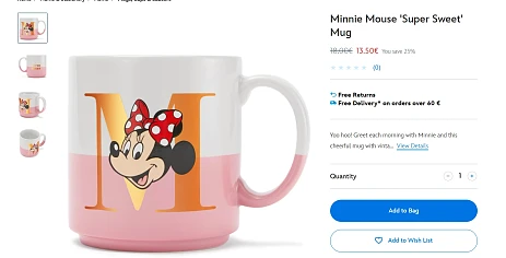 25% korting op tal van leuke items bij de officiële Disney store!