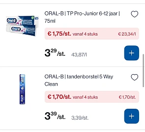 Oral B tandpasta en tandenborstel tot -50%