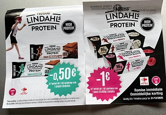 Bonnetjes voor Lindahls -1€ en -0,5€
