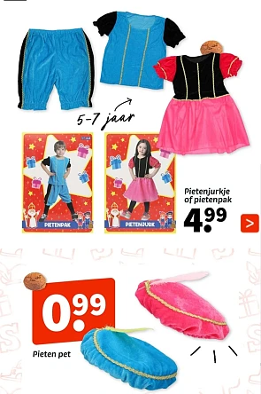 Pietenpak, Pietenjurk en Pietenmuts goedkoop bij Wibra