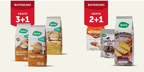 Bakpromo 🍞: 3+1 en 2+1 bij Aveve!