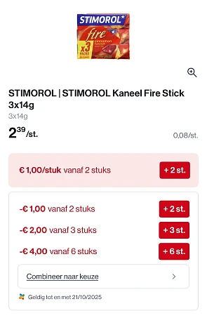 Stimorol kauwgom tot -4€ extra korting