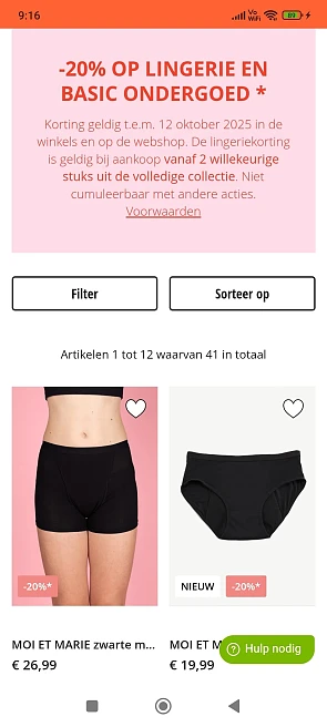Bel&bo: 20% korting op lingerie en basic ondergoed