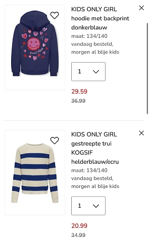 Extra korting kidskleding bij kleertjes