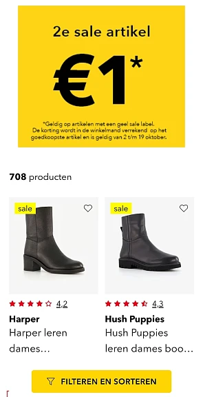 2e sale artikel €1