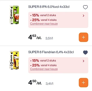 Super 8 ipa en flandrien goedkoper bij Colruyt