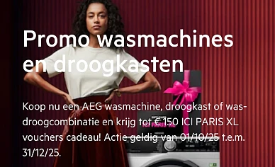 Ici paris xl voucher bij aankoop AEG machine