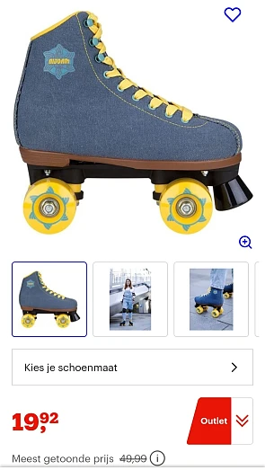 Nijdam retro rolschaatsen maat 37 nu -60%
