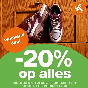 -20% op alles* bij vanHaren 👞👠