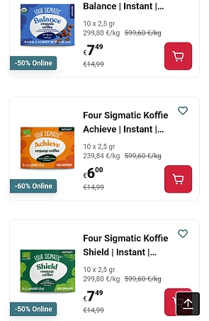 Four sigmatic koffie tot -60%