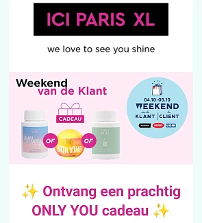 ONLY YOU cadeau bij ICI Paris XL