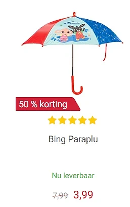 Kinderparaplu Bing 🐻 -50% bij Lobbes speelgoed