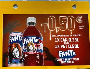 Coupon voor Fanta forest berry taste zero sugar -0,50€