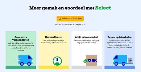 3 maanden gratis Select bij BOL!