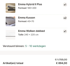 Emma droompakket -50%