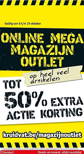 Mega Magazijn Outlet tot 50% extra korting bij Kruidvat
