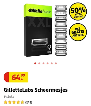 Gillette labs scheermesjes 9 stuks -50%