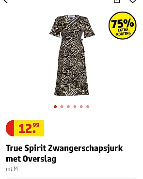 True spirit zwangerschapsjurk met overslag -75%