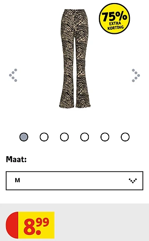 True Spirit Flared Zwangerschapsbroek met Zebraprint -75%