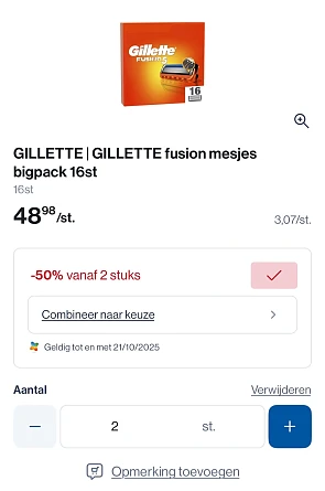 Gillette fusion scheermesjes goedkoper bij Collect en go