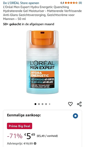 Prime Deal: L'Oréal Men Expert Hydra Energetic 50ml