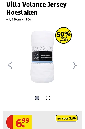 Villa volance Jersey hoeslaken -50% op Kruidvat.be