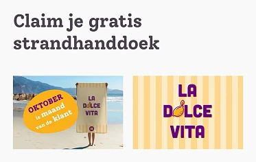 Neckermann handdoek bij boeking in oktober