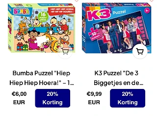 Openingkorting -20% Studio100 webshop