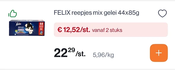 Felix reepjes mix gelei 44x85 gram goedkoper