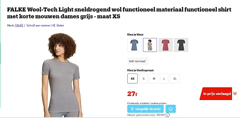 Falke fans? T shirt voor 27€ nu te koop bij bol in maat XS