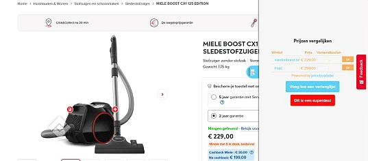 Stofzuig met plezier met deze Miele! Nu 100€ goedkoper tov elders!