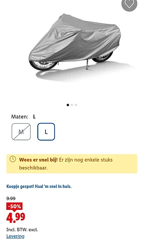 Beschermhoes motorfiets -50%