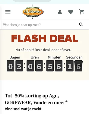 A.S. adventure tot 50% op fietsattributen en kledij