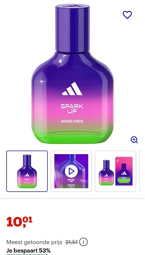 Adidas Vibes Spark Up Eau de Parfum 30 ml -53%