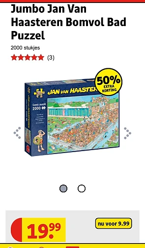 Jumbo Jan van Haasteren bomvol bad puzzel -50% op Kruidvat.be
