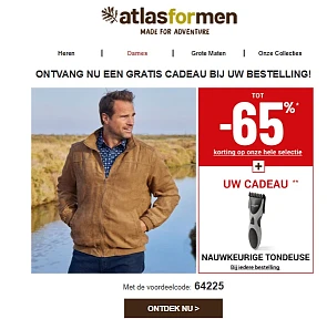 Gratis tondeuse bij Atlas for Men