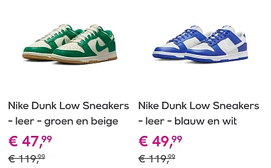 Nike dunk Low vanaf 47,99€ 😱😍😍