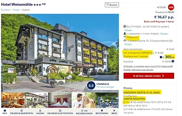 4 dagen - 3 nachten half pension Cochem (Moezel)