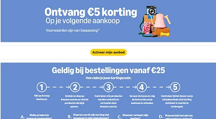 5 euro bij amazonbe