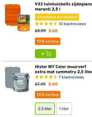 Mega verfkorting bij Gamma!