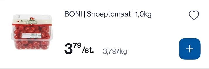 boni Snoeptomaatjes 1 kg -50% bij Collect en go