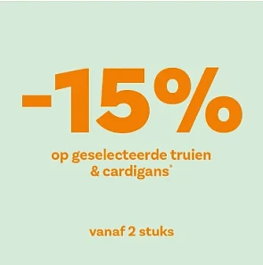 -15% op truien & cardigans bij Bel&Bo vanaf 2 stuks
