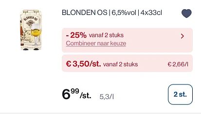 Verschillende bieren met mooie korting