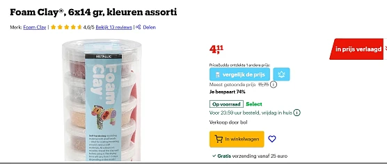 Foam klei goedkoop bij Bol
